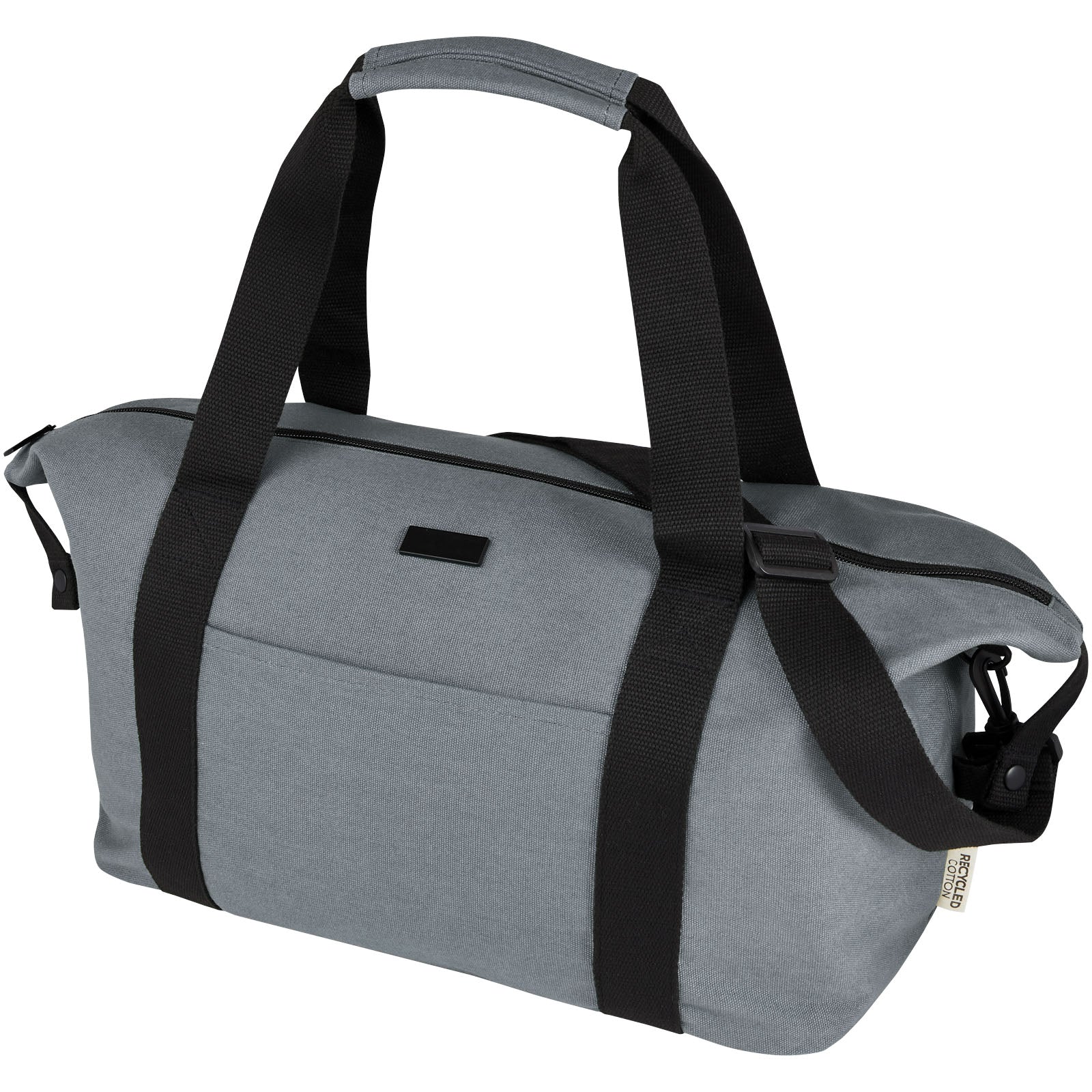 Grey - Side - Joey Canvas Sports Recycled Duffle Bag