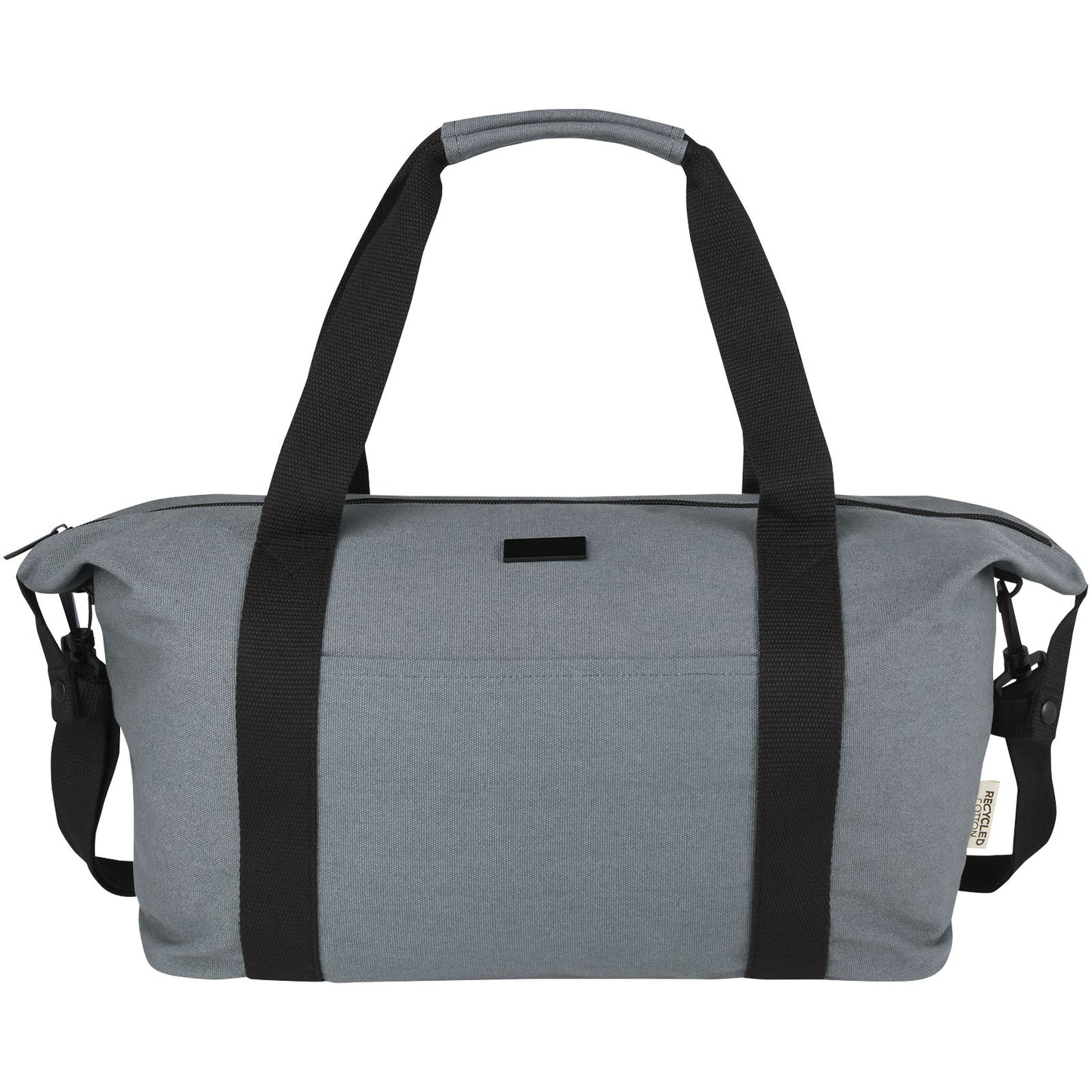 Grey - Front - Joey Canvas Sports Recycled Duffle Bag