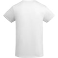 White - Back - Roly Mens Breda Plain T-Shirt