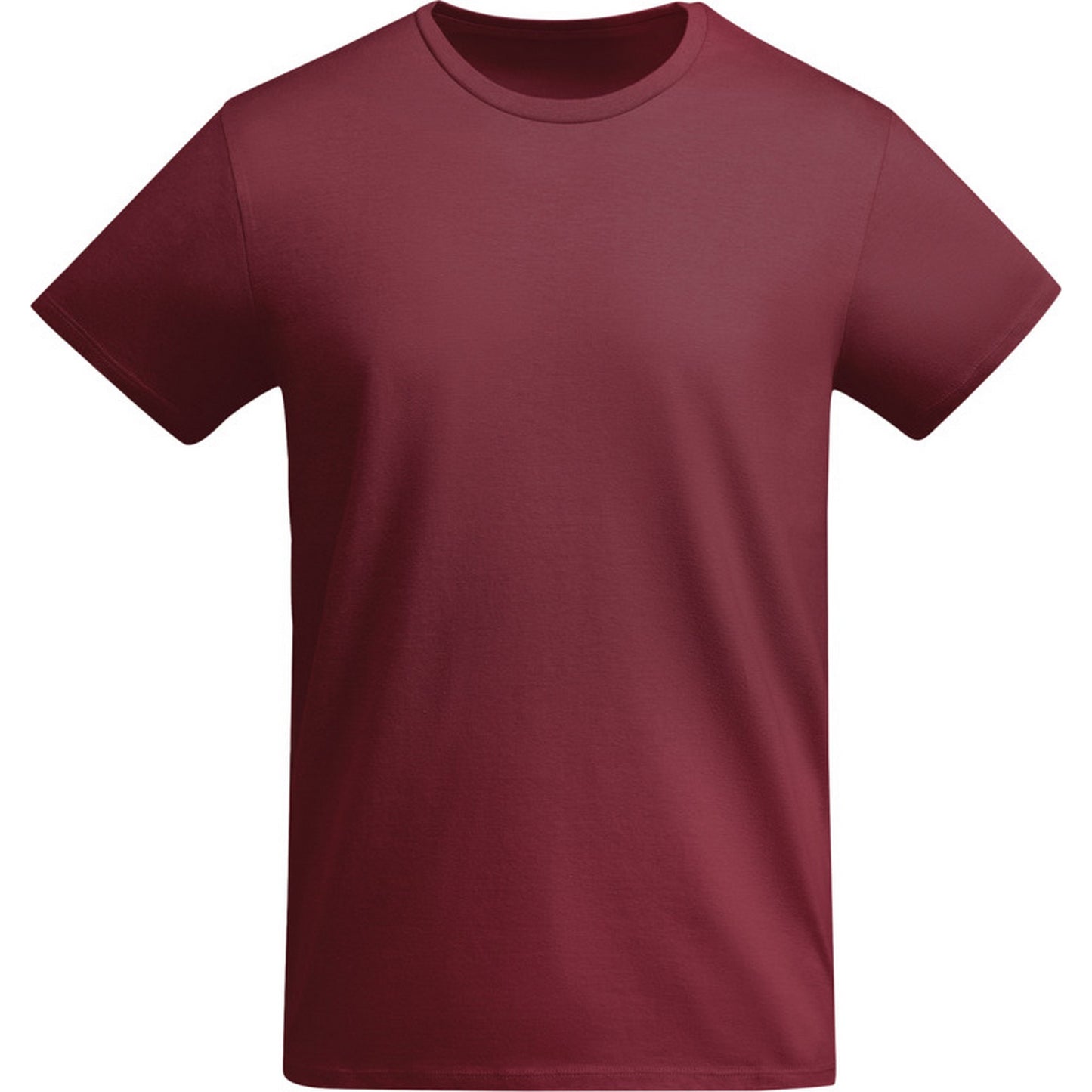 Garnet - Front - Roly Mens Breda Plain T-Shirt