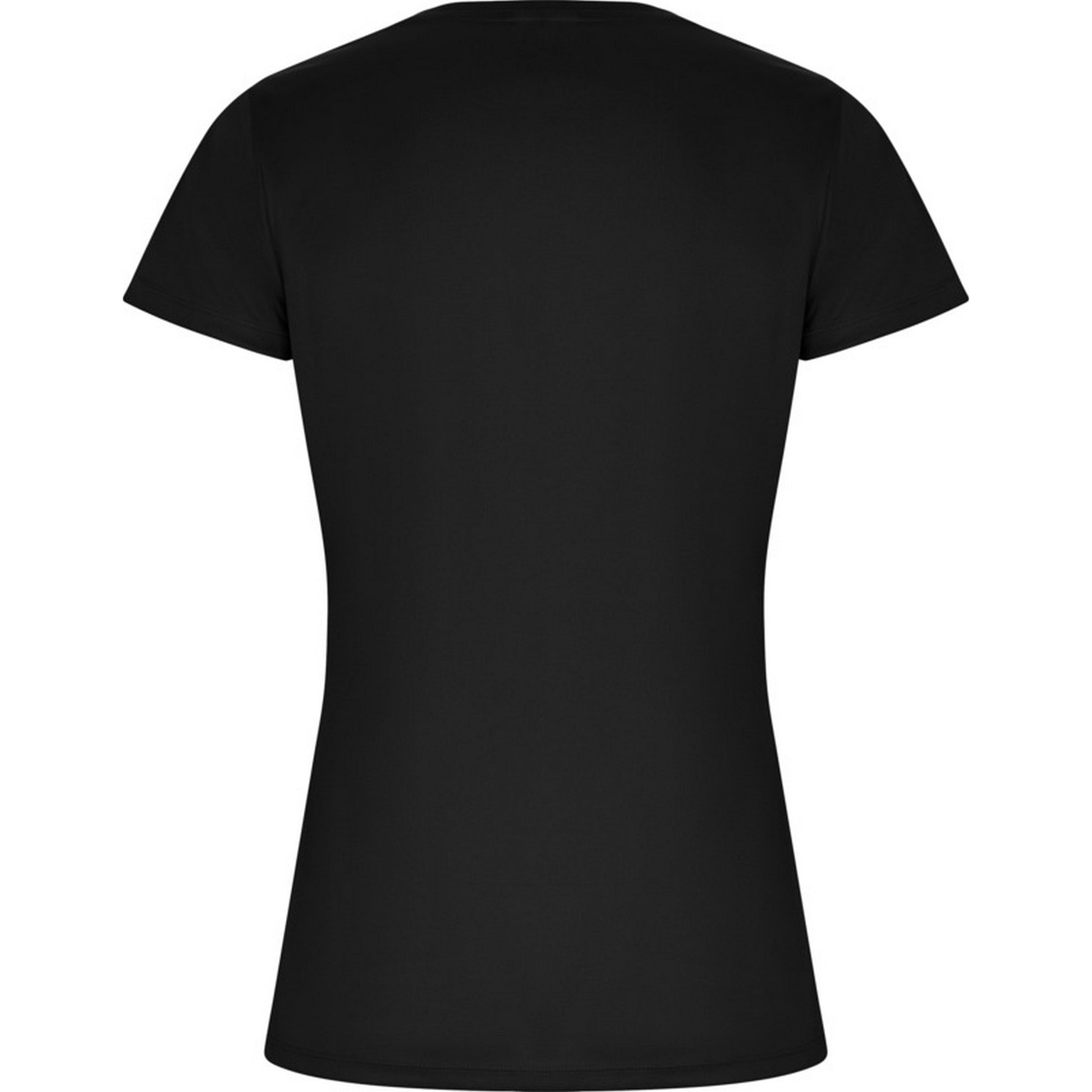 Solid Black - Back - Roly Womens-Ladies Imola Sports T-Shirt