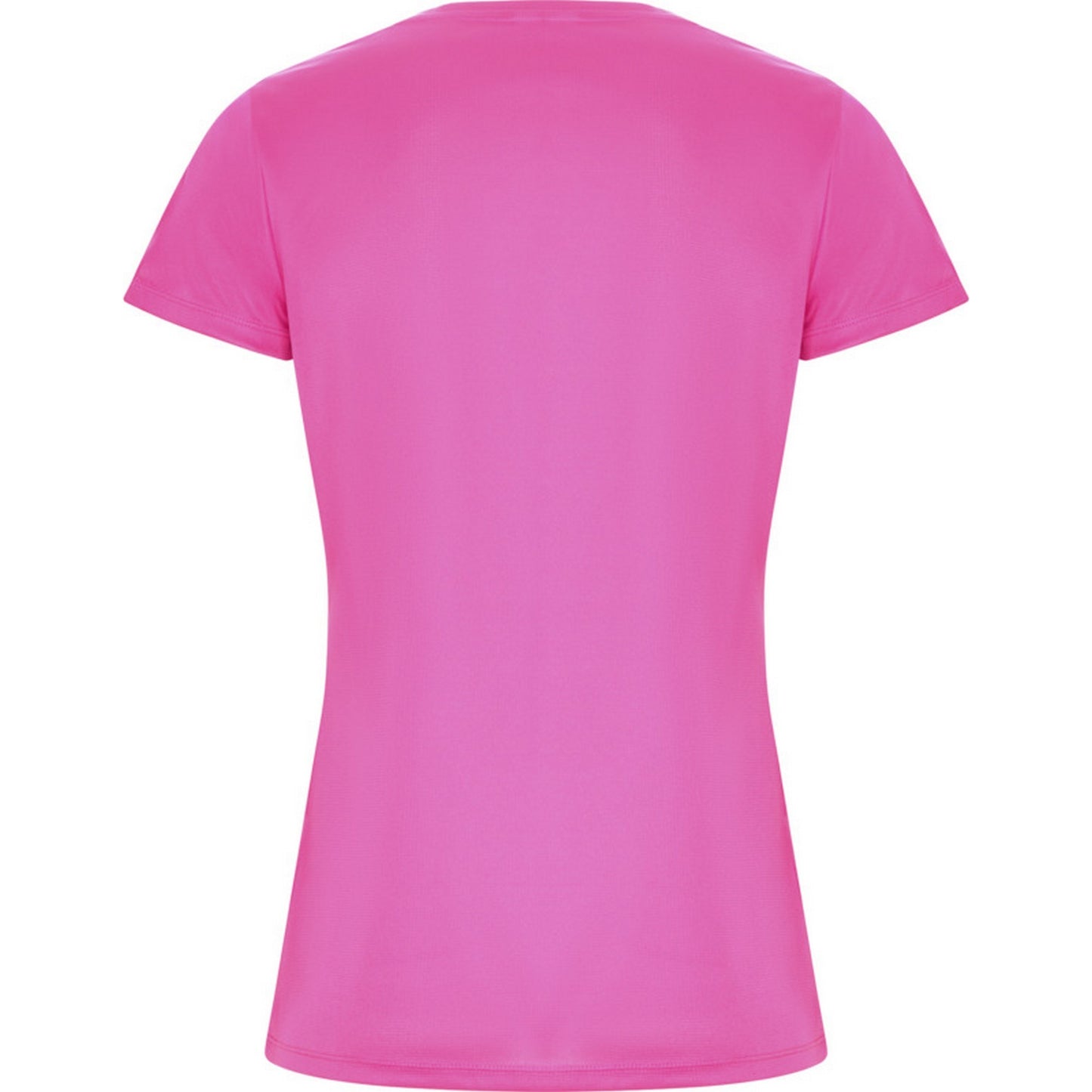 Fluorescent Pink - Back - Roly Womens-Ladies Imola Sports T-Shirt