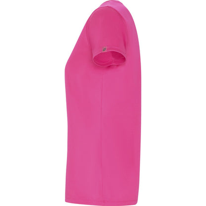 Fluorescent Pink - Side - Roly Womens-Ladies Imola Sports T-Shirt