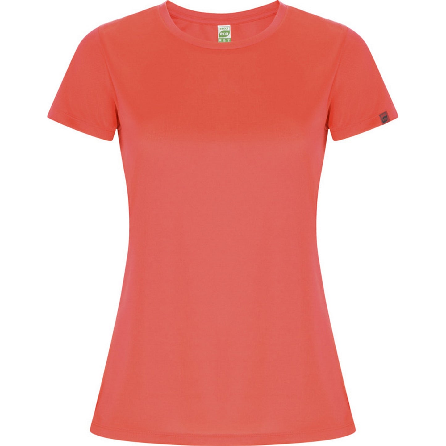 Fluorescent Coral - Front - Roly Womens-Ladies Imola Sports T-Shirt