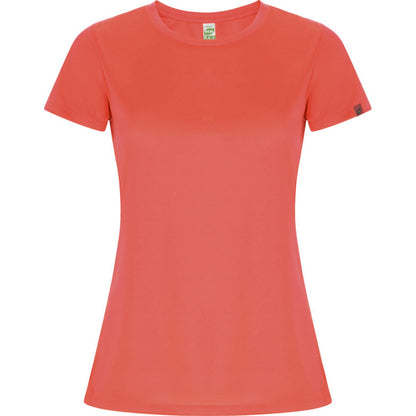 Fluorescent Coral - Front - Roly Womens-Ladies Imola Sports T-Shirt