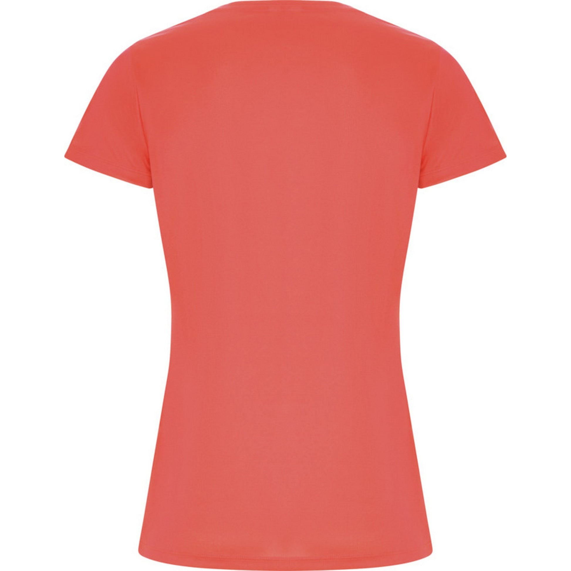 Fluorescent Coral - Back - Roly Womens-Ladies Imola Sports T-Shirt
