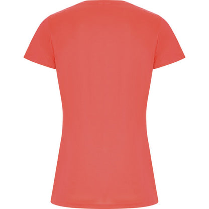 Fluorescent Coral - Back - Roly Womens-Ladies Imola Sports T-Shirt