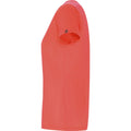 Fluorescent Coral - Side - Roly Womens-Ladies Imola Sports T-Shirt