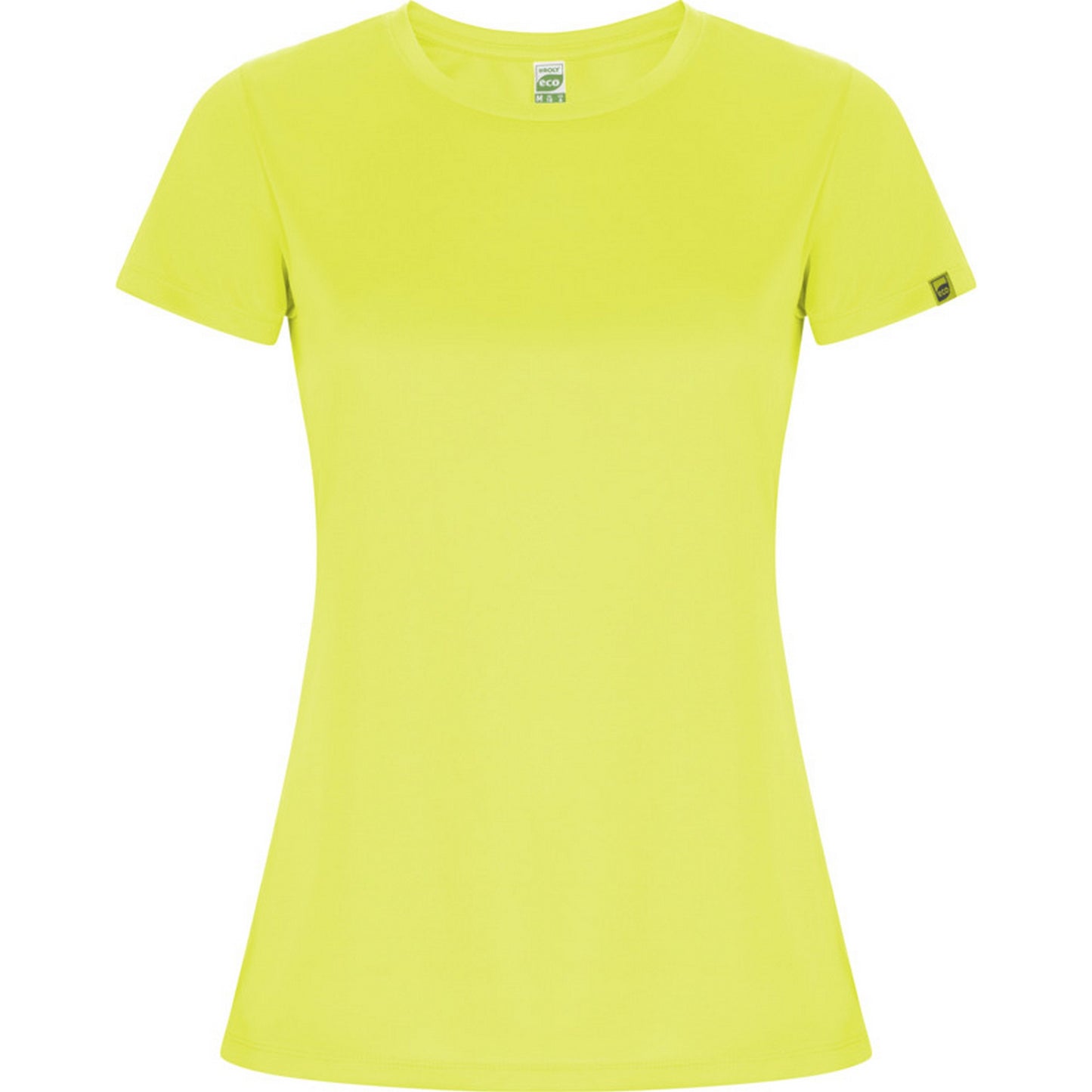 Fluorescent Yellow - Front - Roly Womens-Ladies Imola Sports T-Shirt