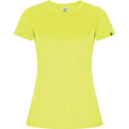 Fluorescent Yellow - Front - Roly Womens-Ladies Imola Sports T-Shirt