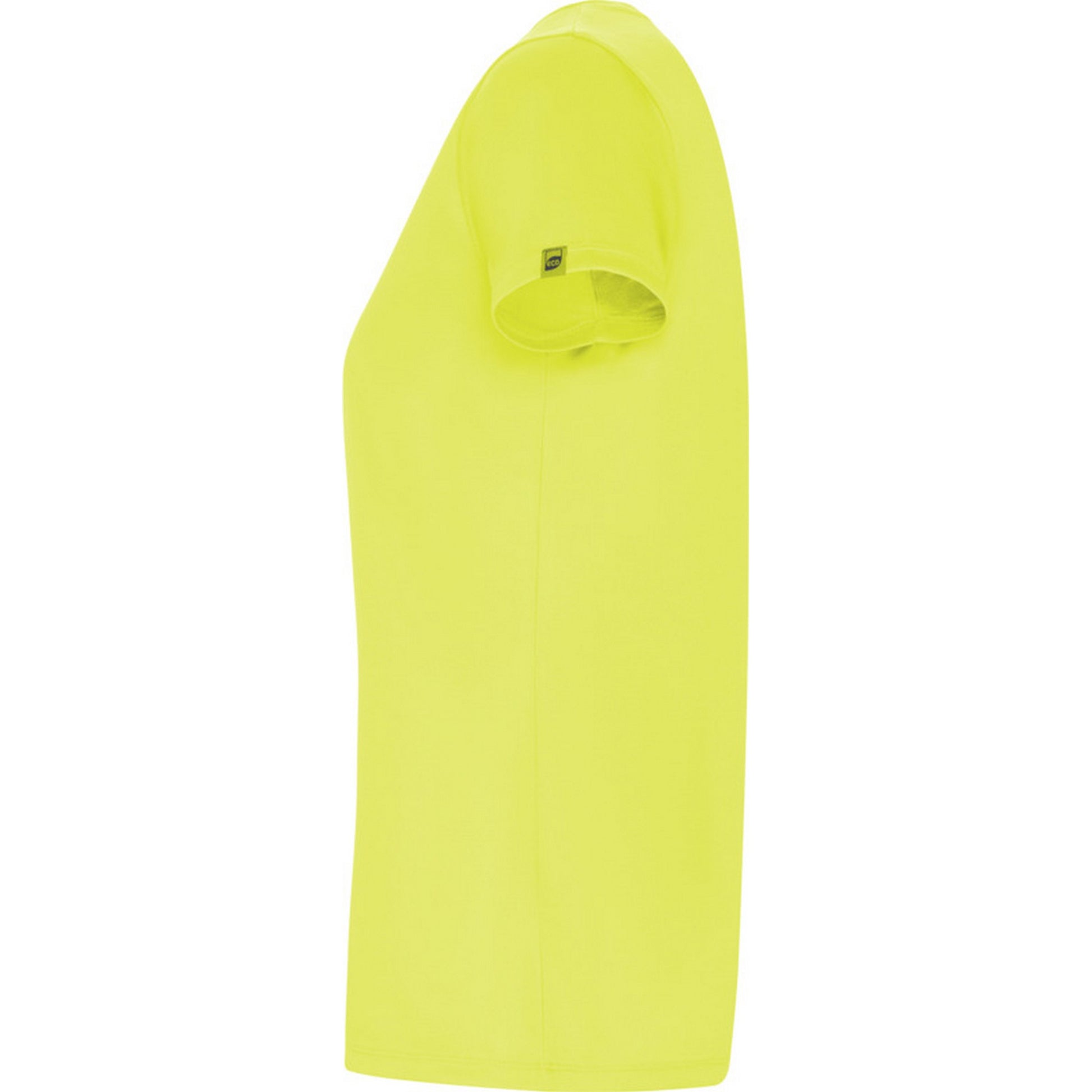 Fluorescent Yellow - Side - Roly Womens-Ladies Imola Sports T-Shirt