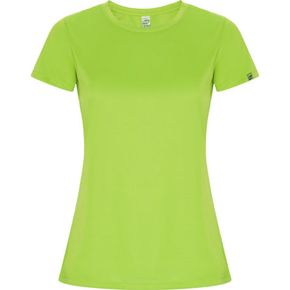 Fluorescent Green - Front - Roly Womens-Ladies Imola Sports T-Shirt