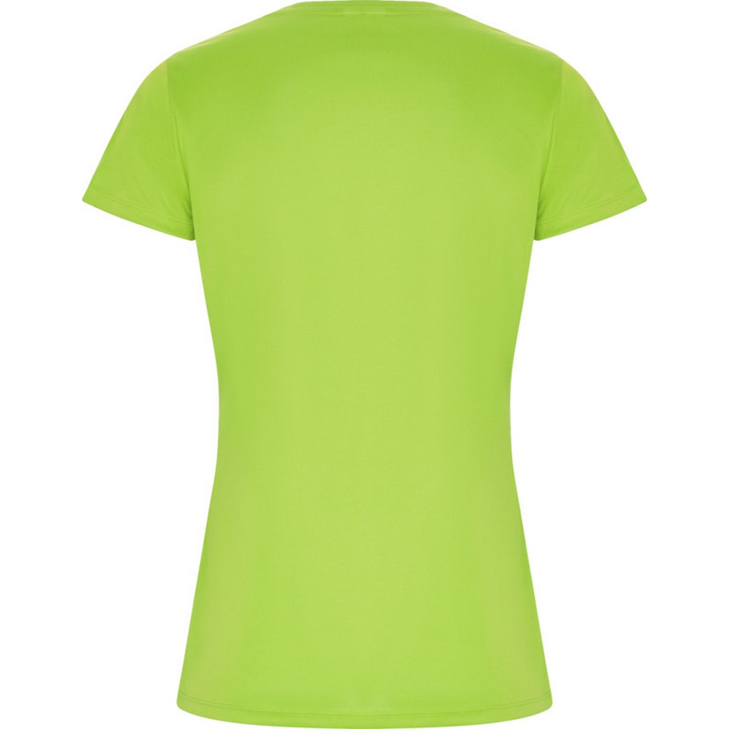 Fluorescent Green - Back - Roly Womens-Ladies Imola Sports T-Shirt
