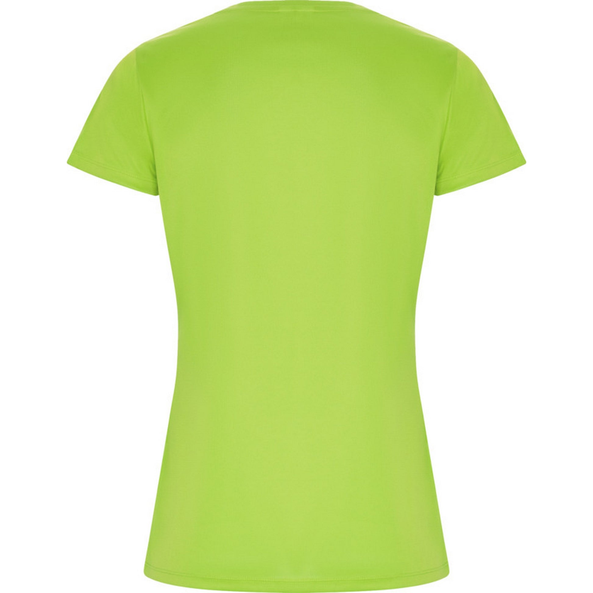 Fluorescent Green - Back - Roly Womens-Ladies Imola Sports T-Shirt