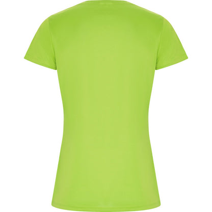 Fluorescent Green - Back - Roly Womens-Ladies Imola Sports T-Shirt