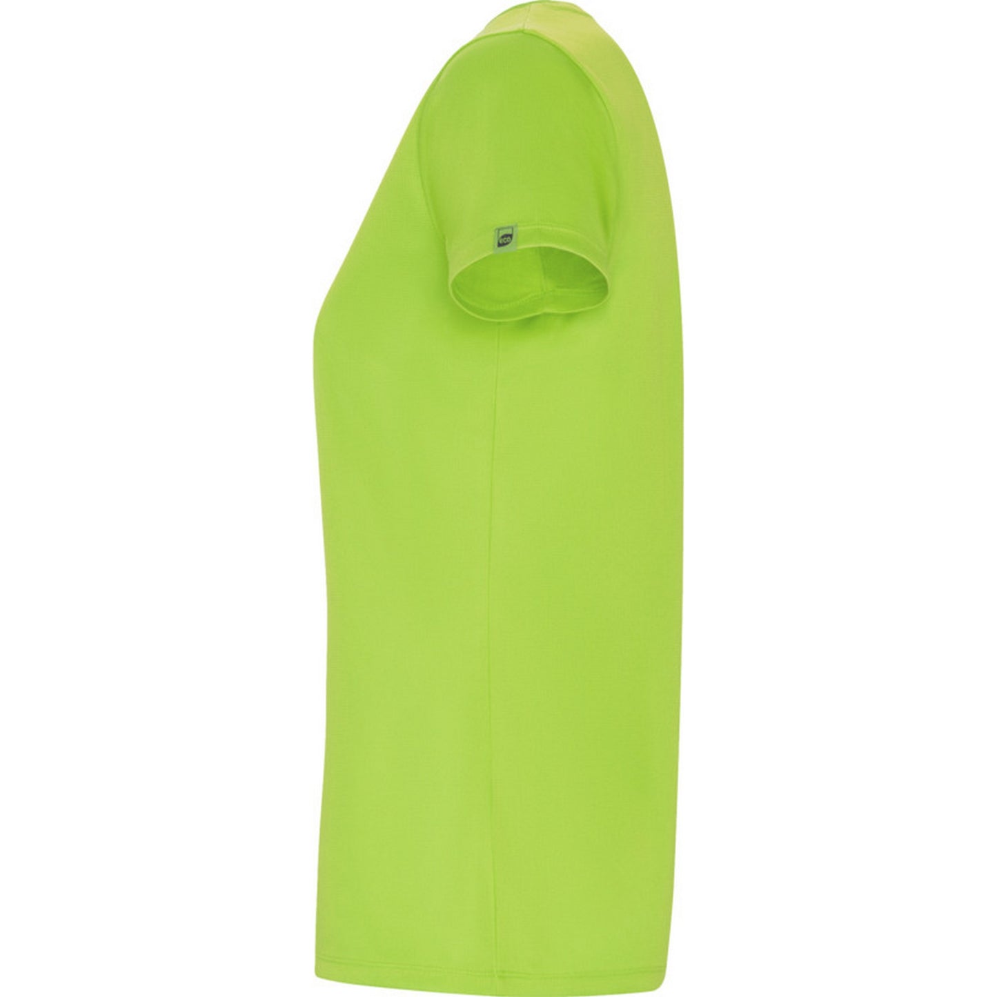 Fluorescent Green - Side - Roly Womens-Ladies Imola Sports T-Shirt