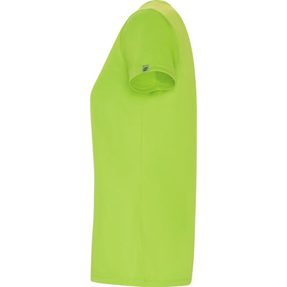 Fluorescent Green - Side - Roly Womens-Ladies Imola Sports T-Shirt