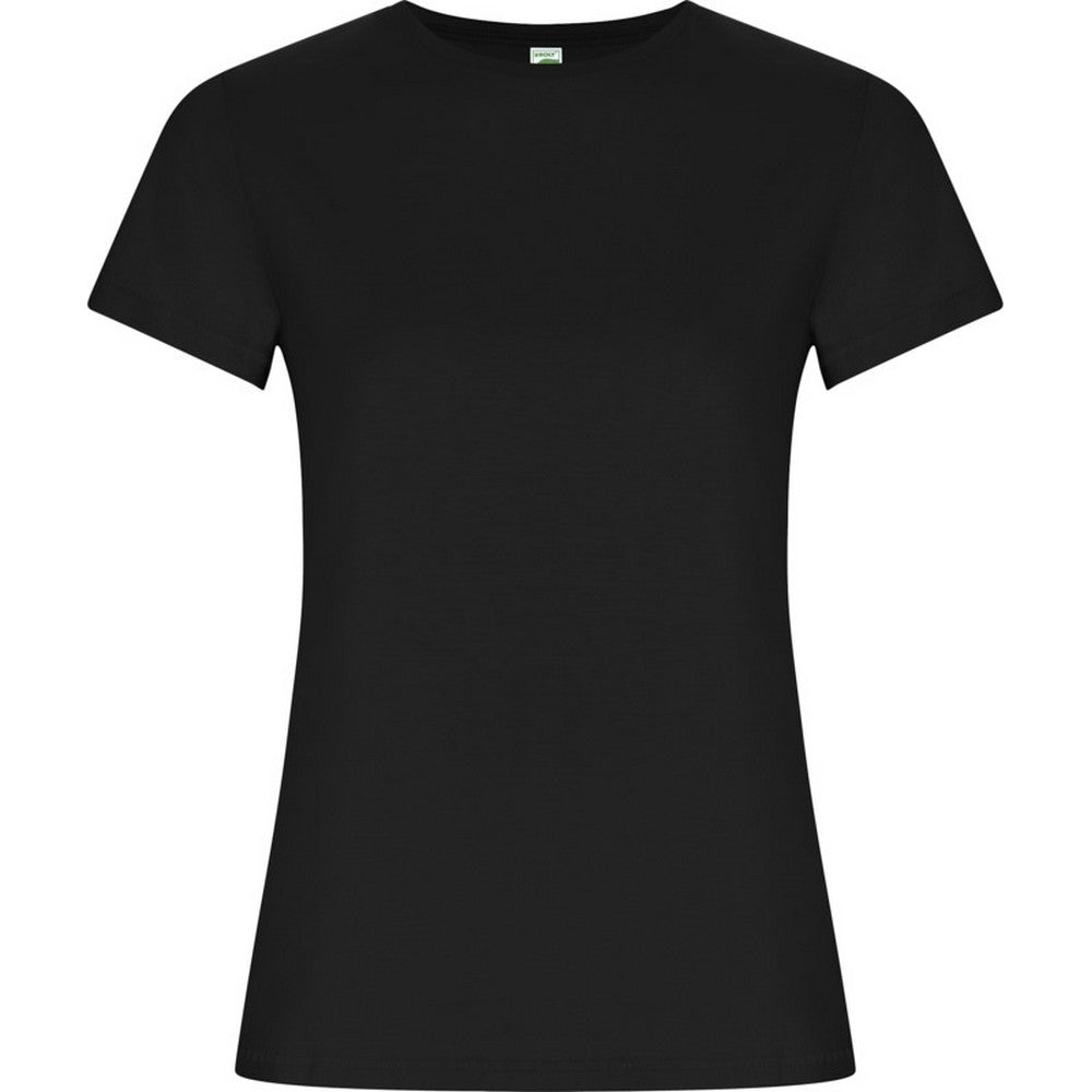 Solid Black - Front - Roly Womens-Ladies Golden T-Shirt