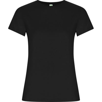 Solid Black - Front - Roly Womens-Ladies Golden T-Shirt