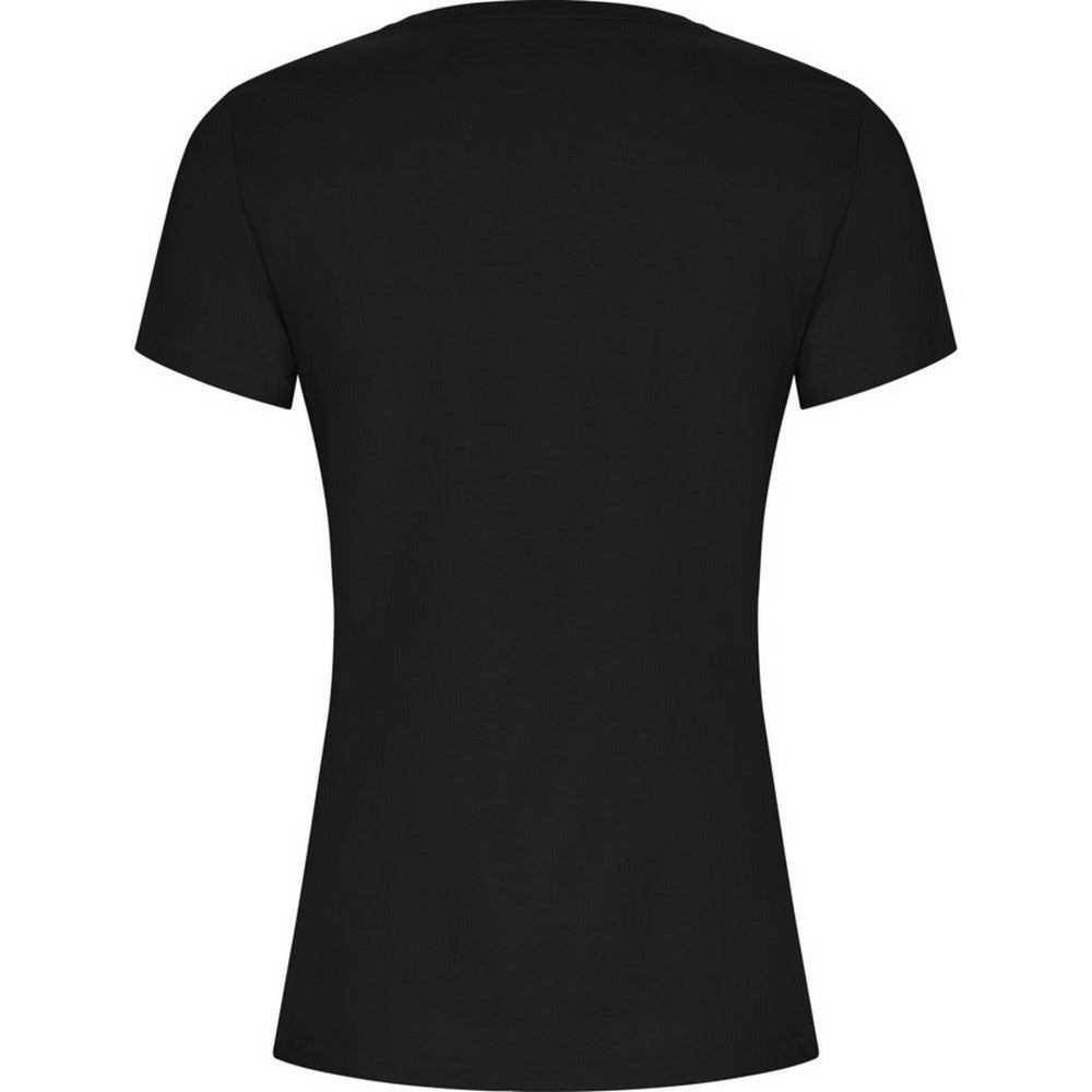 Solid Black - Back - Roly Womens-Ladies Golden T-Shirt