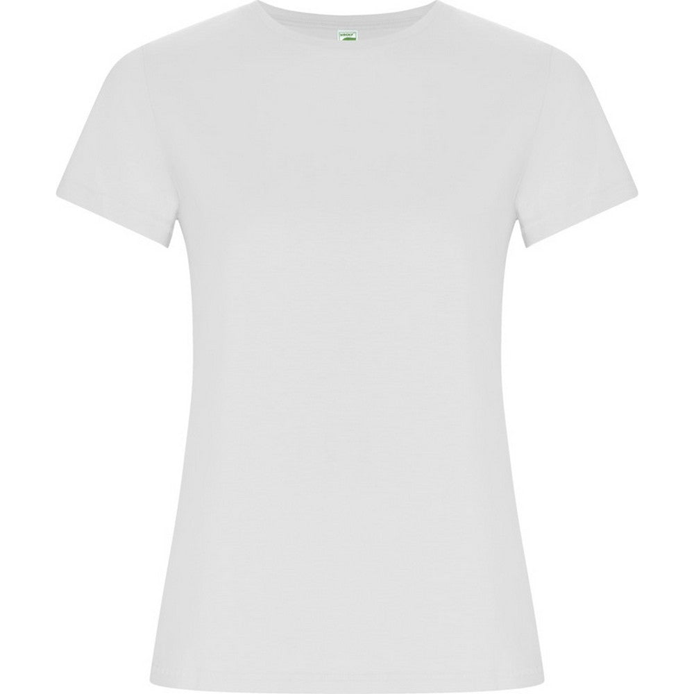 White - Front - Roly Womens-Ladies Golden T-Shirt