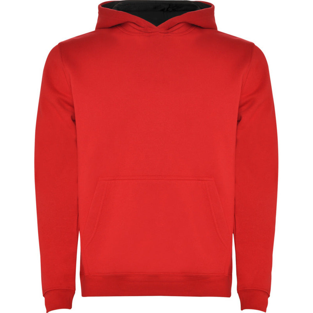 Red-Solid Black - Front - Roly Childrens-Kids Urban Drawstring Hoodie