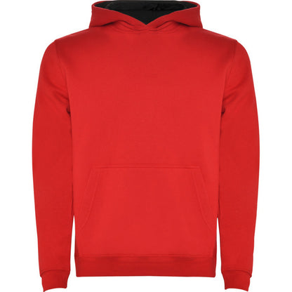 Red-Solid Black - Front - Roly Childrens-Kids Urban Drawstring Hoodie