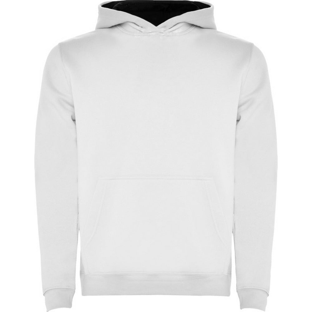 White-Navy Blue - Front - Roly Childrens-Kids Urban Drawstring Hoodie