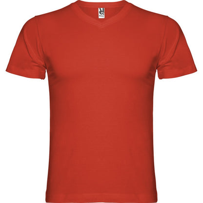 Red - Front - Roly Mens Samoyedo V Neck T-Shirt