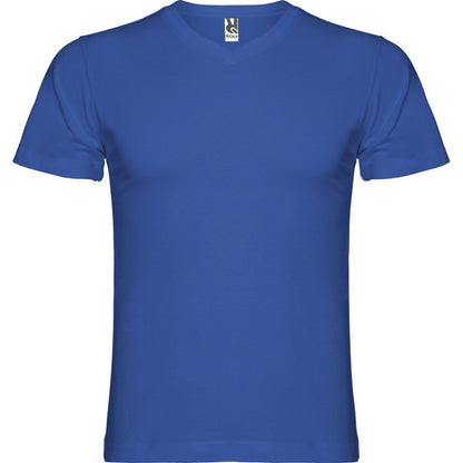 Royal Blue - Front - Roly Mens Samoyedo V Neck T-Shirt
