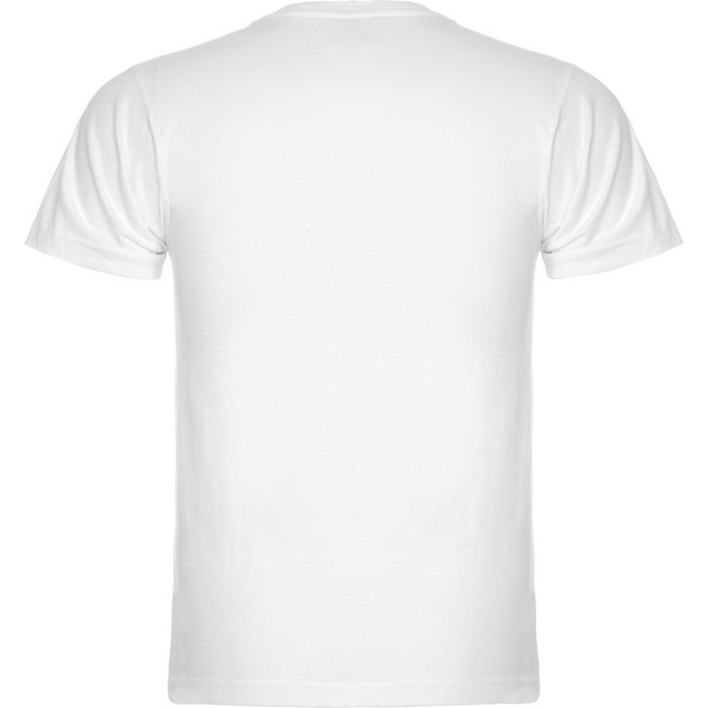 White - Back - Roly Mens Samoyedo V Neck T-Shirt