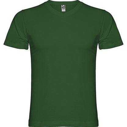 Bottle Green - Front - Roly Mens Samoyedo V Neck T-Shirt
