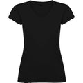 Solid Black - Front - Roly Womens-Ladies Victoria T-Shirt