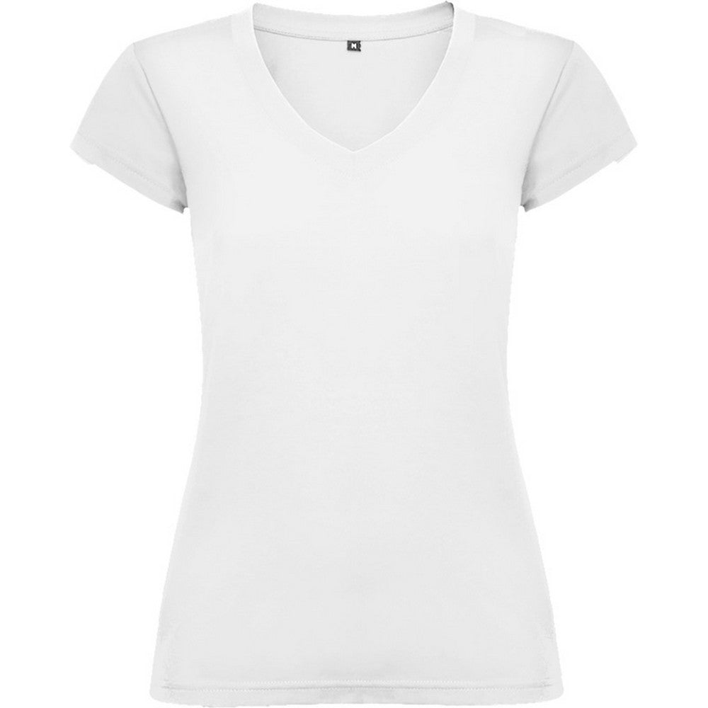 White - Front - Roly Womens-Ladies Victoria T-Shirt