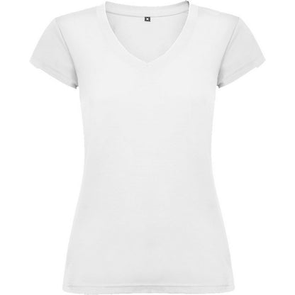 White - Front - Roly Womens-Ladies Victoria T-Shirt