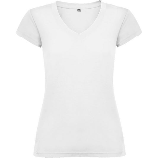 White - Front - Roly Womens-Ladies Victoria T-Shirt