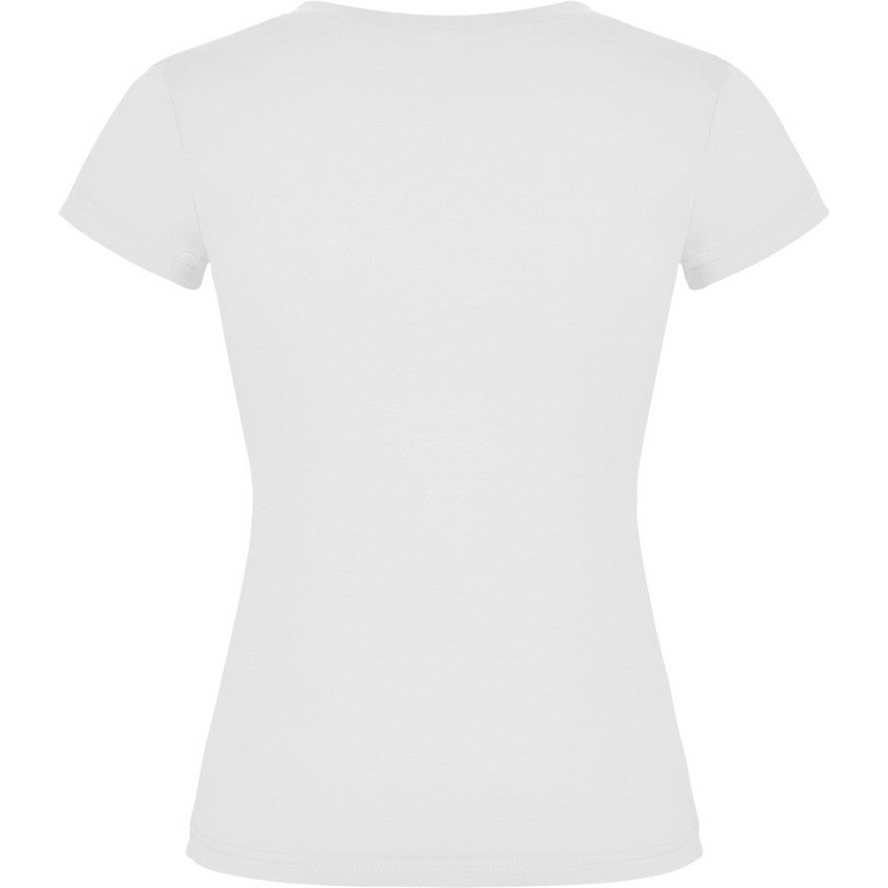 White - Back - Roly Womens-Ladies Victoria T-Shirt