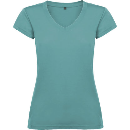 Dusty Blue - Front - Roly Womens-Ladies Victoria T-Shirt