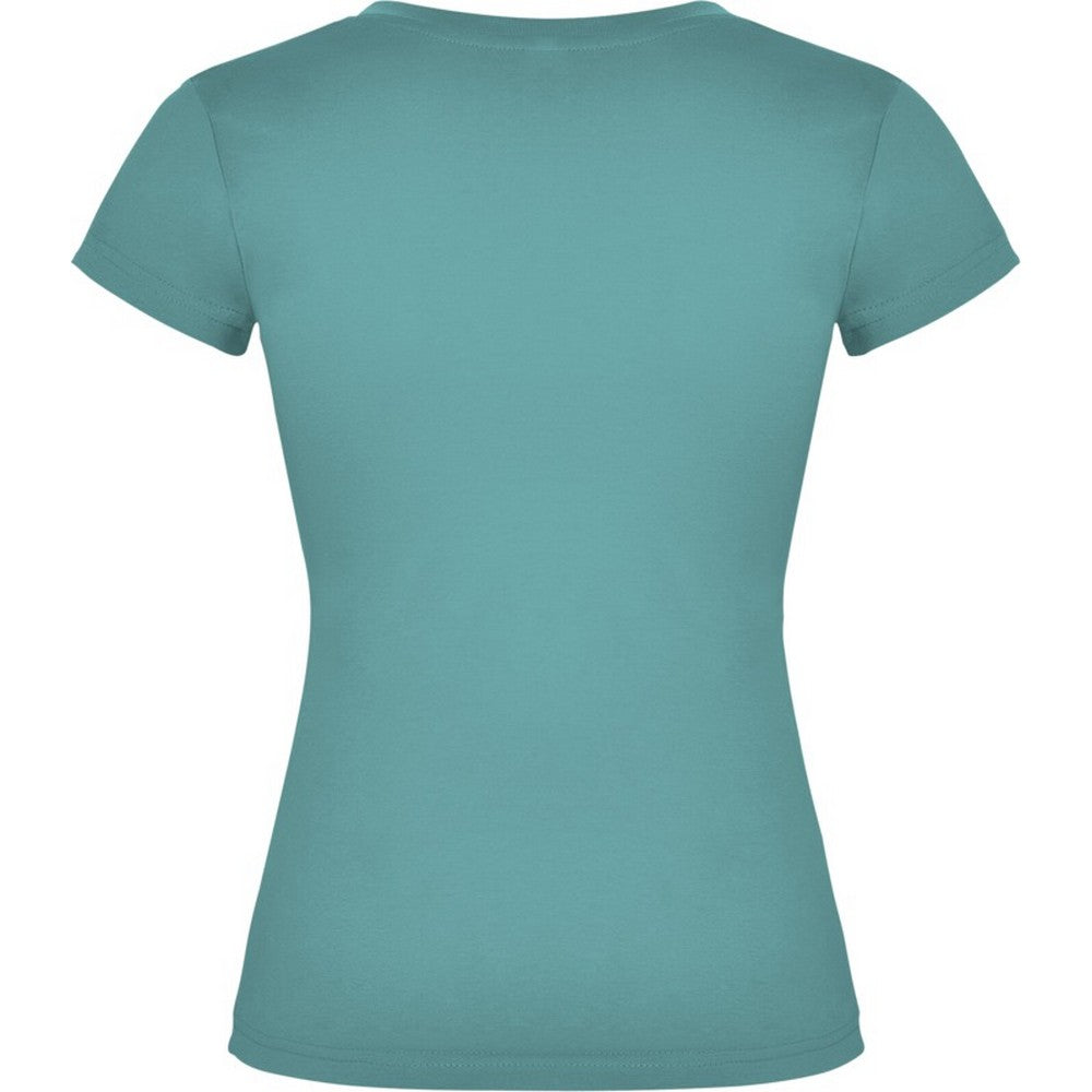 Dusty Blue - Back - Roly Womens-Ladies Victoria T-Shirt