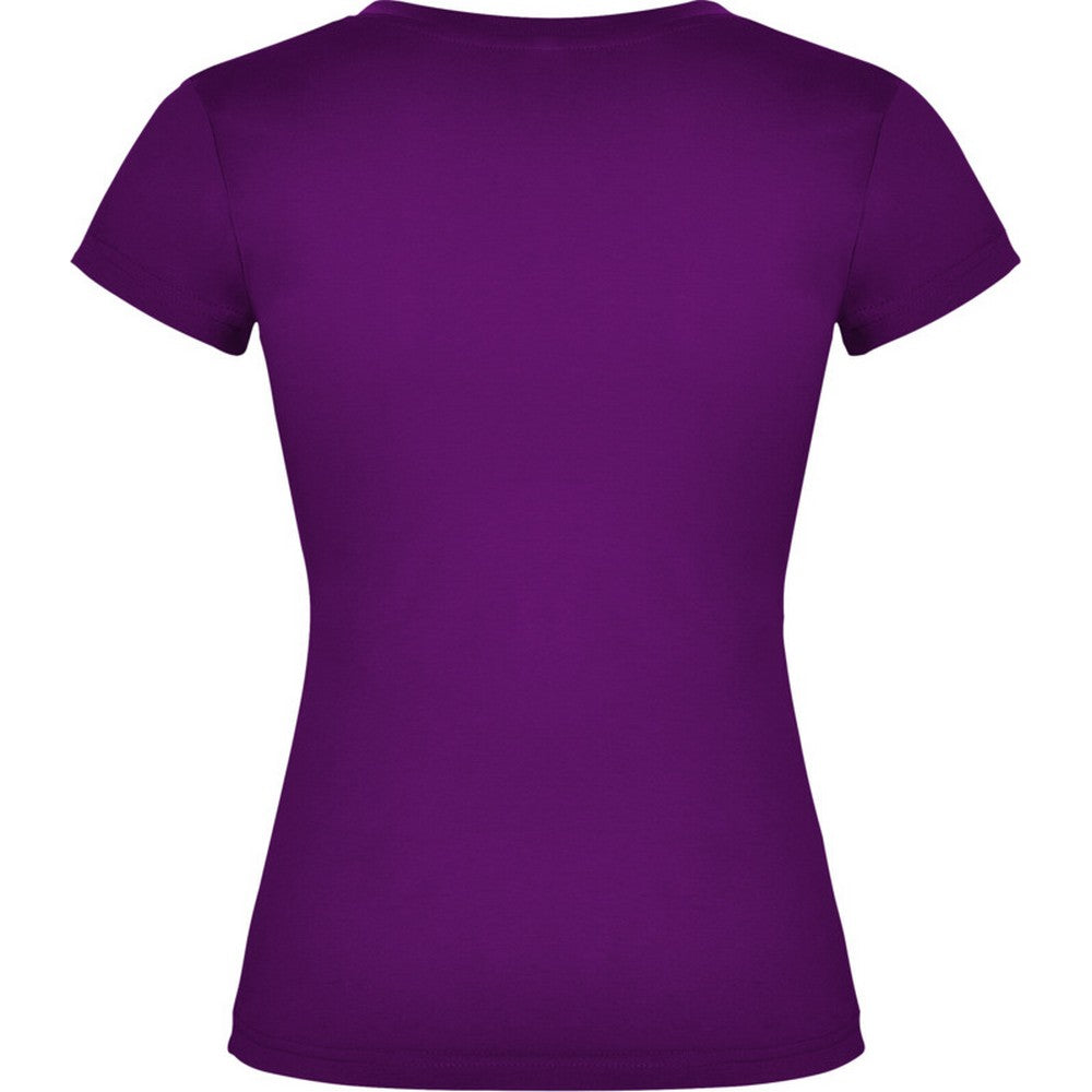 Purple - Back - Roly Womens-Ladies Victoria T-Shirt