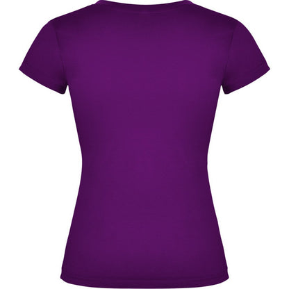 Purple - Back - Roly Womens-Ladies Victoria T-Shirt