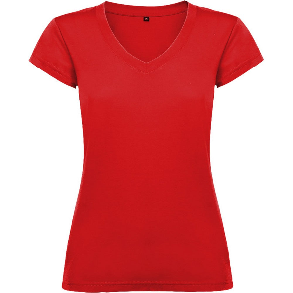 Red - Front - Roly Womens-Ladies Victoria T-Shirt