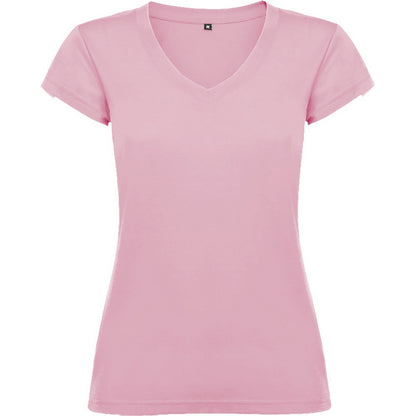 Light Pink - Front - Roly Womens-Ladies Victoria T-Shirt