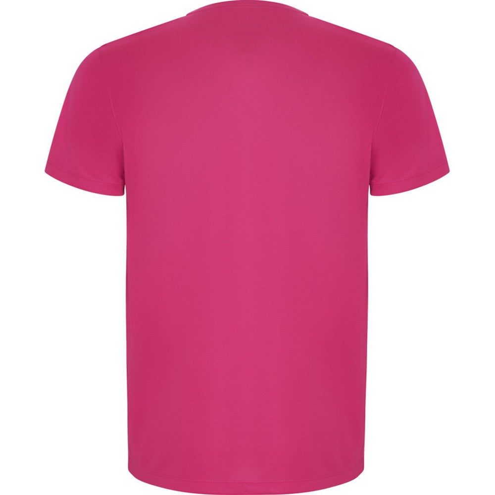 Fluorescent Pink - Back - Roly Mens Imola Short-Sleeved Sports T-Shirt