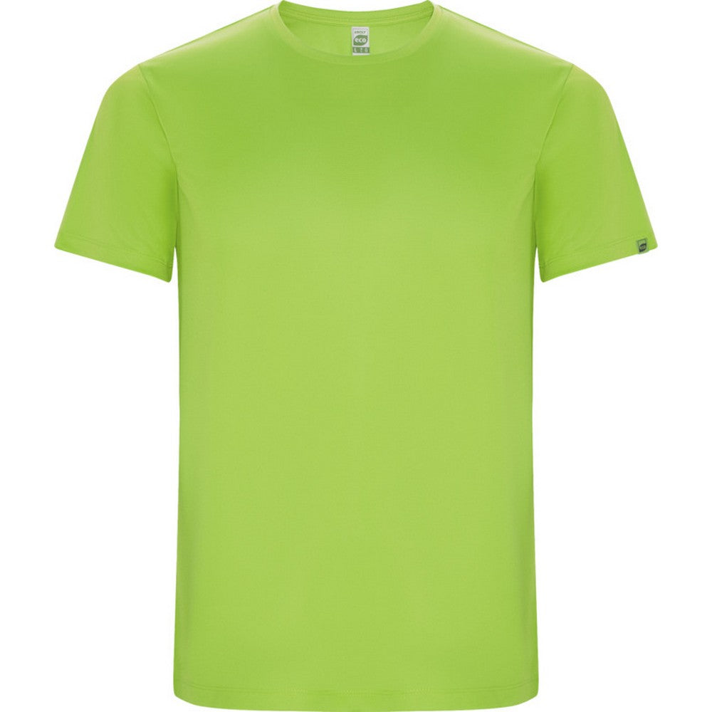 Lime - Front - Roly Mens Imola Short-Sleeved Sports T-Shirt