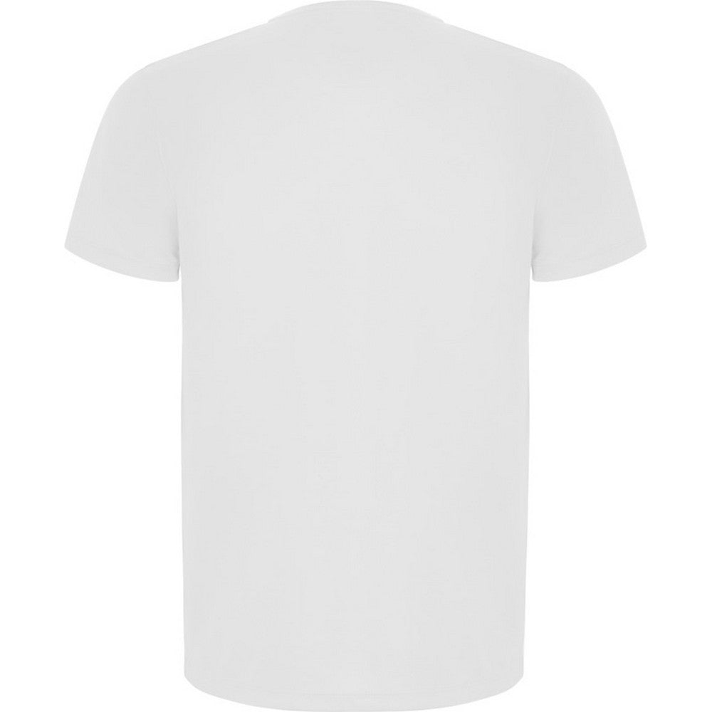 White - Back - Roly Mens Imola Short-Sleeved Sports T-Shirt