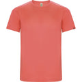 Fluorescent Coral - Front - Roly Mens Imola Short-Sleeved Sports T-Shirt
