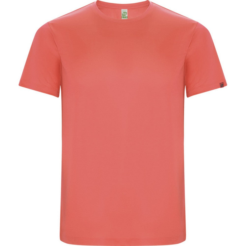 Fluorescent Coral - Front - Roly Mens Imola Short-Sleeved Sports T-Shirt