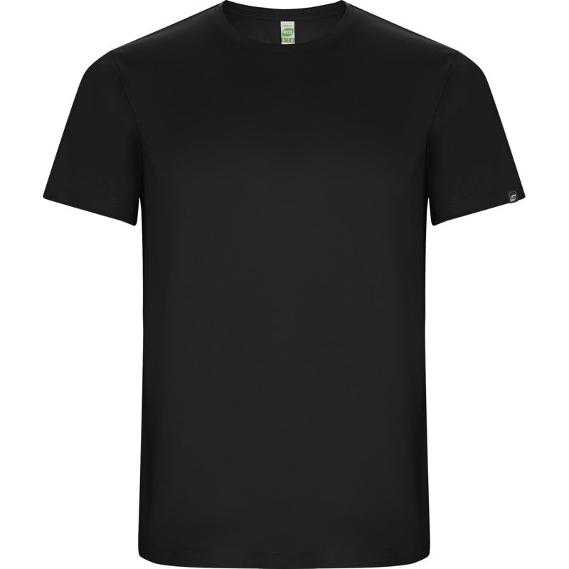 Solid Black - Front - Roly Mens Imola Short-Sleeved Sports T-Shirt