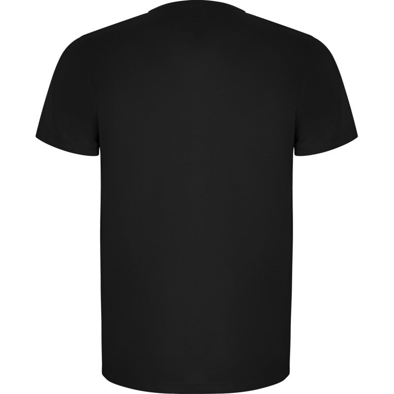 Solid Black - Back - Roly Mens Imola Short-Sleeved Sports T-Shirt